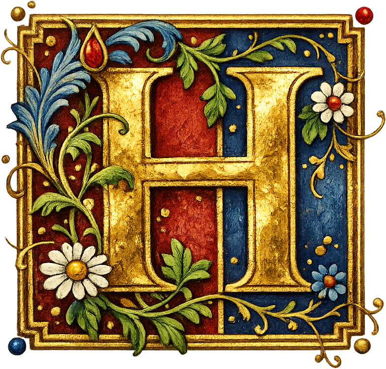Illuminated letter H